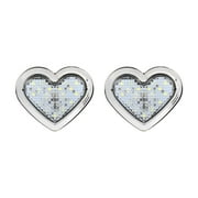Luwecf 2Pcs Generic Heart Shaped Side Markers Lights Indicator Lights LED Lights White